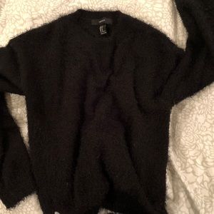 Forever 21 faux mohair black sweater